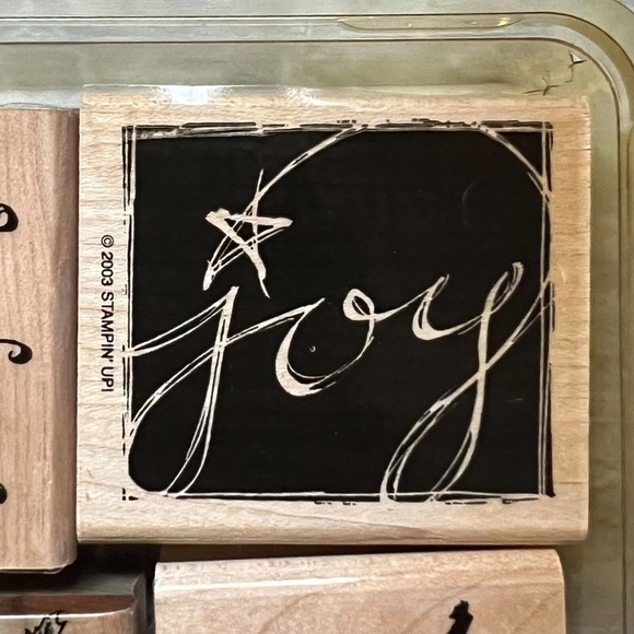 Stampin’ Up! Vintage 2000 & 2003 Christmas Holiday Sprit Stamp Set Of 9 Stamps - Picture 3 of 14